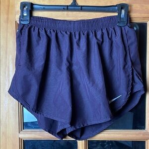 Nike Women's Dark Purple Dry-fit Athletic Shorts, Size S